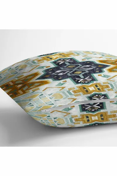 43x43 Dijital Baskılı Fermuarlı Modern Kırlent Kılıfı 308709