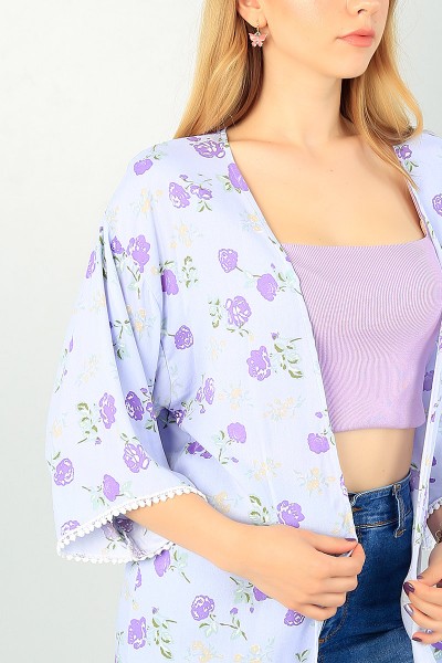 Kolu Dantelli Dokuma Kimono 71001
