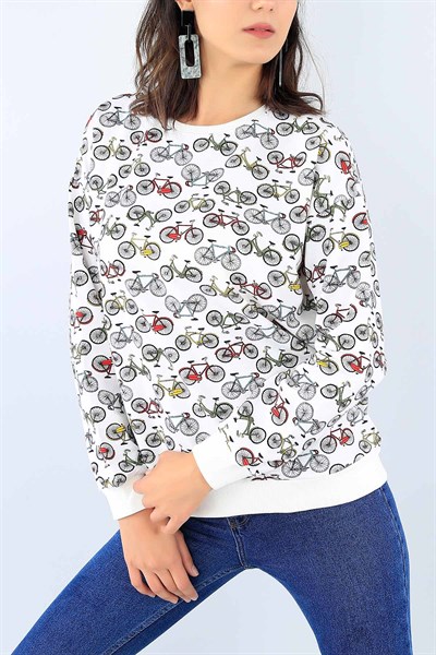 Komple Baskılı Bayan Sweat 38490