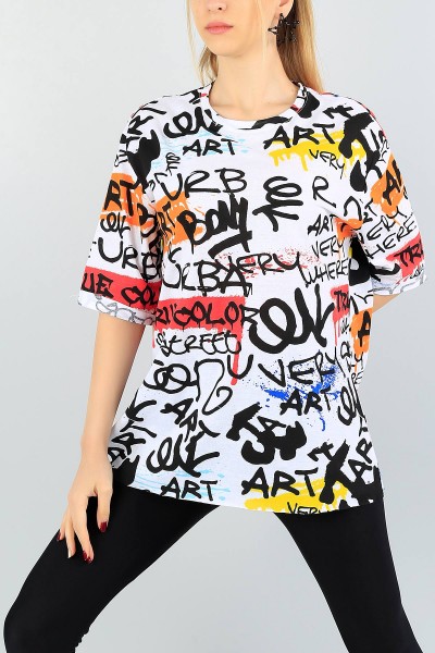 Komple Baskılı Bayan Tişört 59616