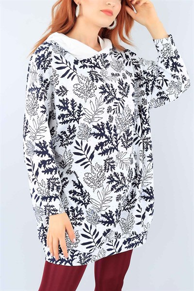 Komple Baskılı Kapüşonlu Tunik 38387