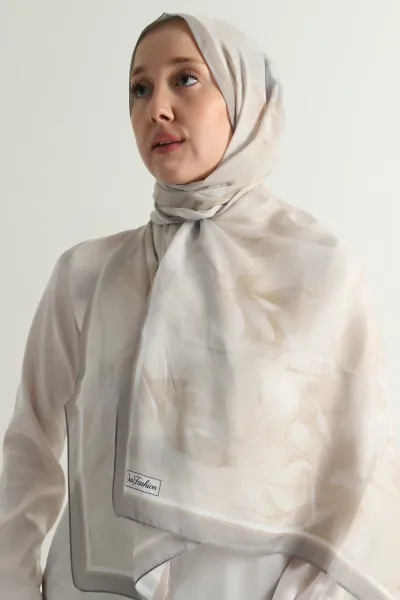 Koyu Bej 75x180 Cm Our Fashion Dijital Baskılı Desenli Nova Şal 396797