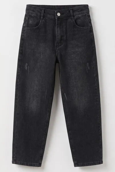 Koyu Füme (6-15 Yaş)Baggy Erkek Çocuk Kot Pantolon 492830