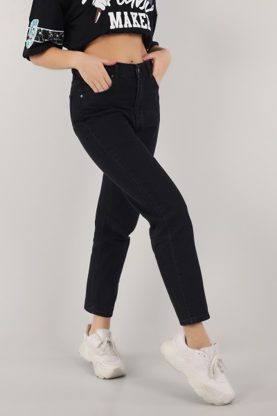 Koyu Füme Mom Bayan Kot Pantolon 153110