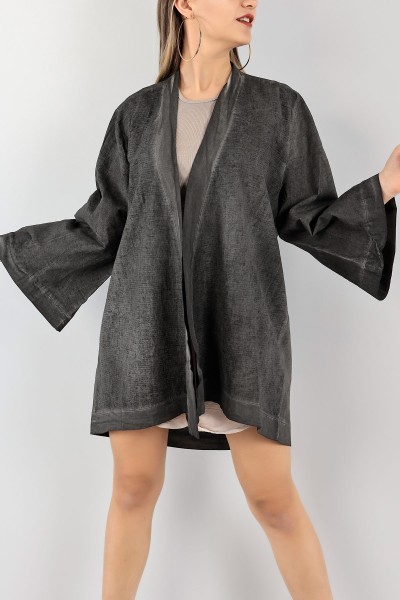Koyu Füme Yağ Yıkama Yeni Sezon Kimono 108998