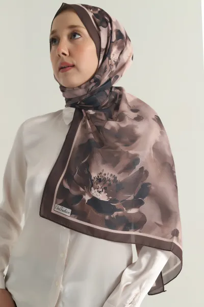 Koyu Kahve 75x180 Cm Our Fashion Dijital Baskılı Desenli Soft Şal 396814