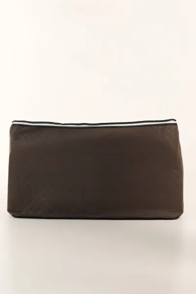 Koyu Kahve 95x50x50 Cm Büyük Boy Tela Kumaş Fermuarlı Yorgan Hurcu 366122