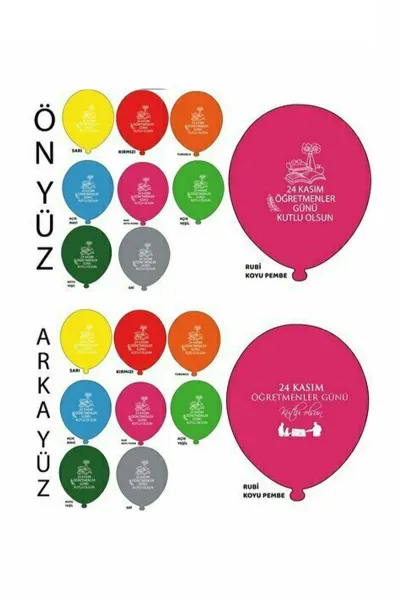 24 Kasım Öğretmenler Günü Balon 20'li 303874