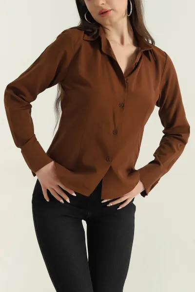 koyu-kahve-poplin-kumas-kadin-gomlek-352183