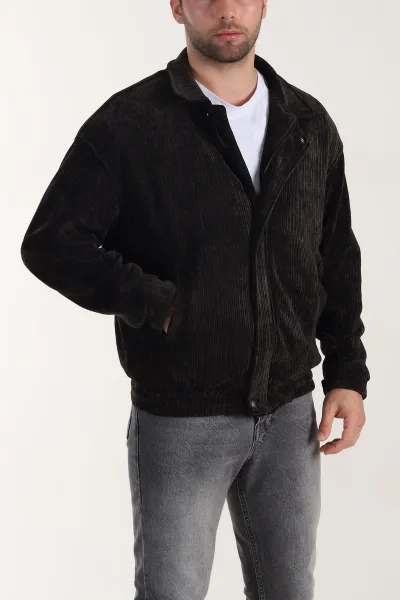 koyu-kahve-relaxed-fit-fitilli-dokulu-ici-astarli-erkek-mont-409639