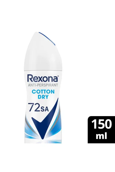 Rexona Kadın Sprey Deodorant Cotton Dry 72 Saat Kesintisiz Koruma 150 ml 287685