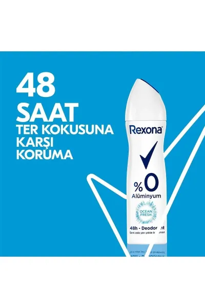 Rexona Kadın Sprey Deodorant Ocean Fresh %0 Alüminyum 150 ml 287686