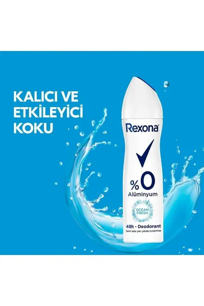 Rexona Kadın Sprey Deodorant Ocean Fresh %0 Alüminyum 150 ml 287686