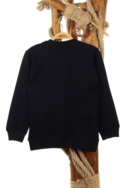Koyu Lacivert (9-12 Yaş) The Storm Baskılı Erkek Çocuk Sweat 150949