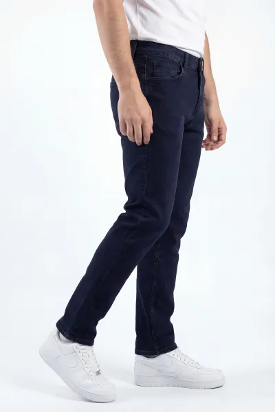 Koyu Lacivert Regular Fit Likralı Erkek Kot Pantolon 433693