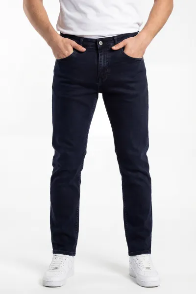 koyu-lacivert-regular-fit-likrali-erkek-kot-pantolon-433693