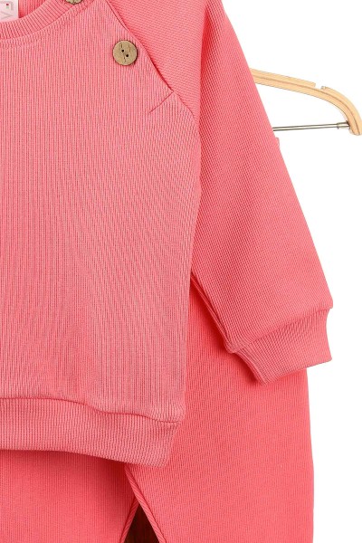 Koyu Pembe (1-4 Yaş) Kaşkorse Omuz Patlı Kız Çocuk takım 153830