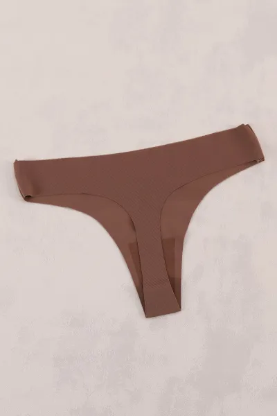 Koyu Vizon Lazer Kesim Tanga Külot 416126