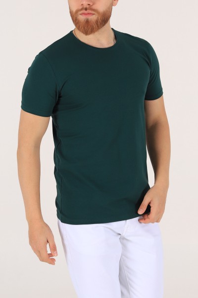 koyu-yesil-duz-kesim-basic-erkek-tisort-172951