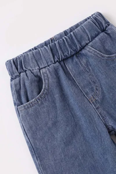 Krem (1-4 Yaş) Gömlekli 2 İp Sweatli ve Kot Pantolonlu Erkek &Bebek Çocuk 3'lü Takım 495354