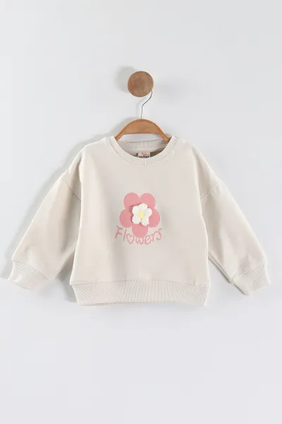 krem-1-4-yascicek-motifli-kiz-cocuk-sweatshirt-432888
