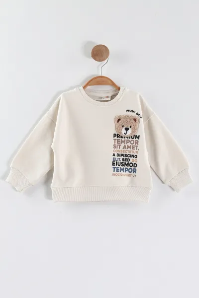 krem-1-4-yassuzene-nakisli-baskili-erkek-cocuk-sweatshirt-432903