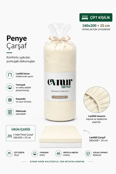 krem-160x20025-cm-evnur-home-penye-cift-kisilik-fitted-lastikli-carsaf-467366