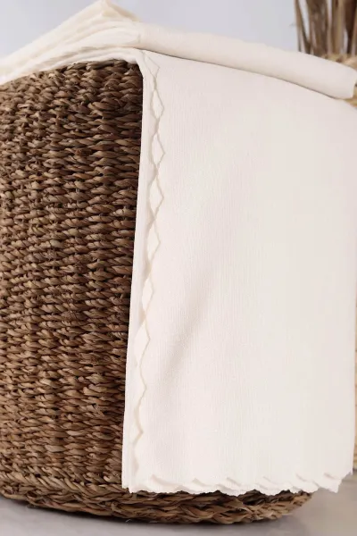 Krem 170x210 Çok Amaçlı Düz Şönil Çekyat VE Koltuk Örtüsü 226146