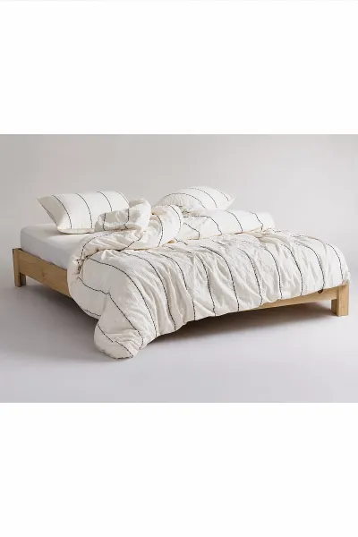 Krem 200x220 Cm Bella Home Çift Kişilik Vilnius Nakışlı Nevresim Takımı -  Zarif Desen & Premium Kalite 475879