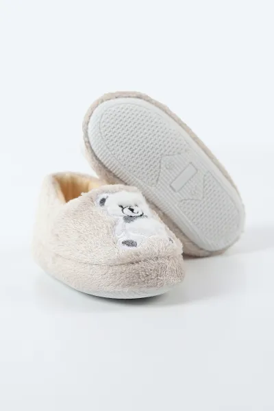Krem ( 21 - 24 ) Peluş Figürlü Bebek Panduf 496282