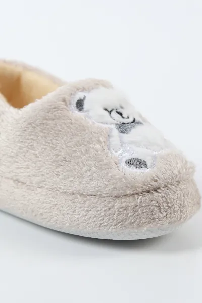 Krem ( 21 - 24 ) Peluş Figürlü Bebek Panduf 496282