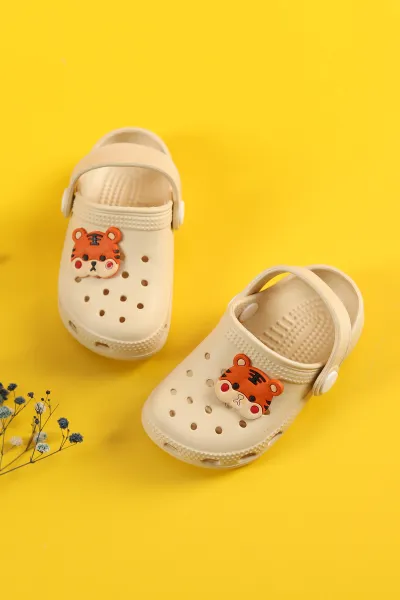 Krem (22-25) Figürlü Eva Bebe Terlik & Sandalet 258821