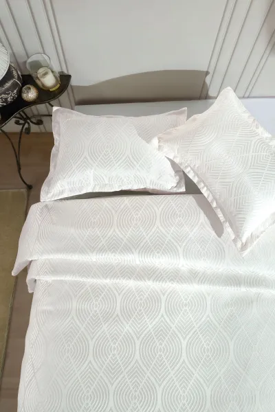 Krem 240x260 Çift Kişilik Gelin Seti Yatak Örtüsü 288879