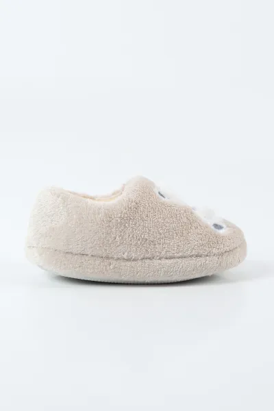 Krem ( 25 - 30 ) Peluş Figürlü Çocuk Panduf 496289