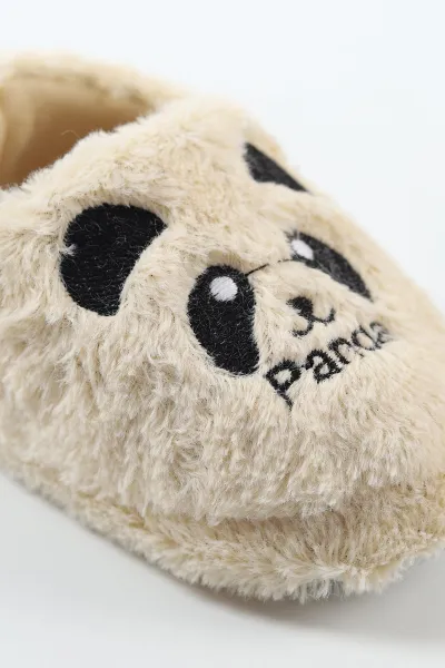 Krem ( 25 - 30 ) Peluş Figürlü Erkek Çocuk Panduf 488288