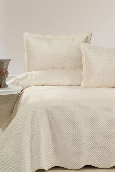 Krem 250x260 cm Bella Home Çift Kişilik Summer Dream Yatak Örtüsü 334706