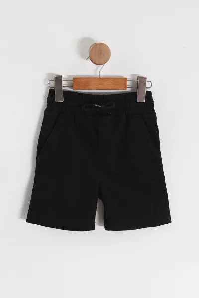 Krem (3-10 Yaş) Design Baskılı Gabardin Şortlu Erkek Çocuk Yazlık Takım 443635