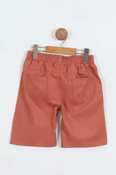 Krem (3-10 Yaş)Nakışlı Gabardin  Şortlu Erkek Çocuk Takım 356938