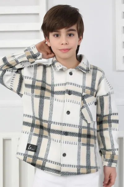 krem-3-12-yas-ekoseli-cep-detayli-polar-erkek-cocuk-gomlek-337293