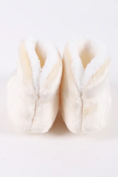 Krem (3-6 Ay)  Figürlü Angora Bebek Panduf 416832
