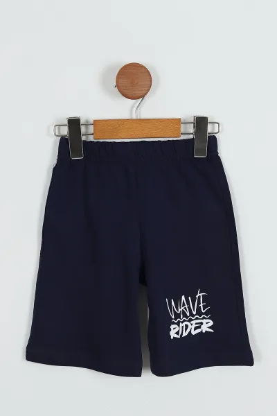 Krem (3-6 Yaş) Surf Baskılı  Şortlu Erkek Çocuk Takım 254499