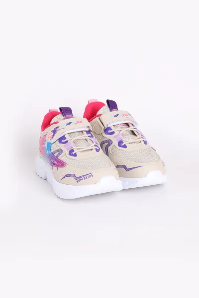 Krem (31-35 Filet)Kalın Taban Cırtlı Çocuk Spor Ayakkabı 346778