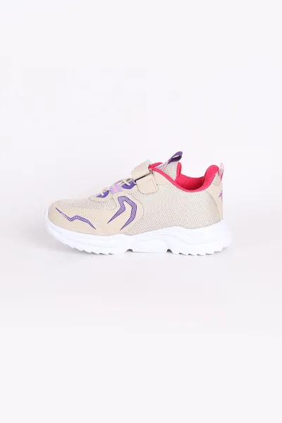 Krem (31-35 Filet)Kalın Taban Cırtlı Çocuk Spor Ayakkabı 346778