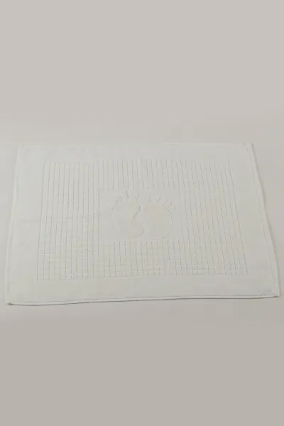 Krem 50x70 Cm Kareli Banyo Ayak Havlusu 460471