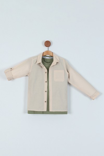 krem-6-9-yas-snoppy-baskili-cepli-gomlek-tisort-2li-erkek-cocuk-takim-217723