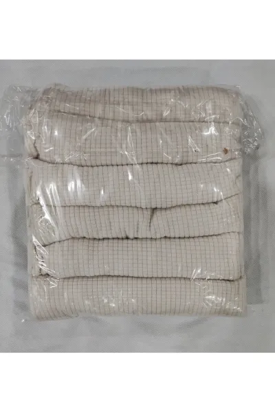 Krem 6'lı Bambu Sandalye Kılıfı 281784