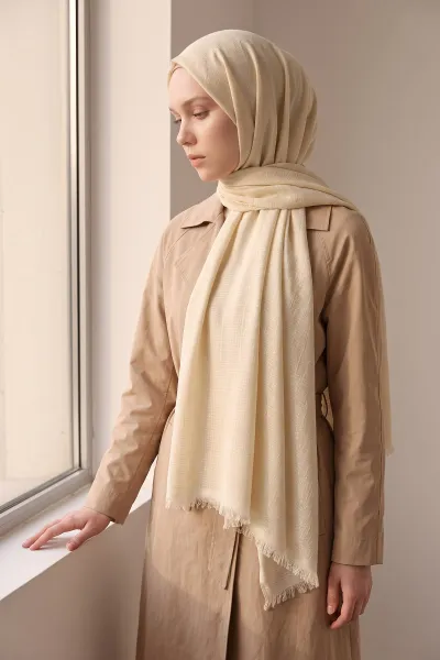 Bal Köpüğü 70x180 Cm Mimoza Premium Jakarlı Pamuk Şal 494027