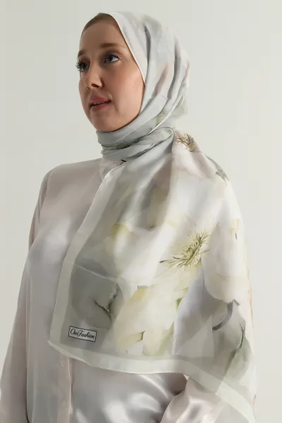 Krem 75x180 Cm Our Fashion Dijital Baskılı Desenli Soft Şal 396838