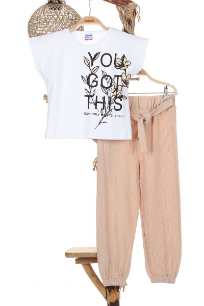 krem-8-12-yas-you-got-this-cicek-baskili-belden-baglamali-kiz-cocuk-takim-165522