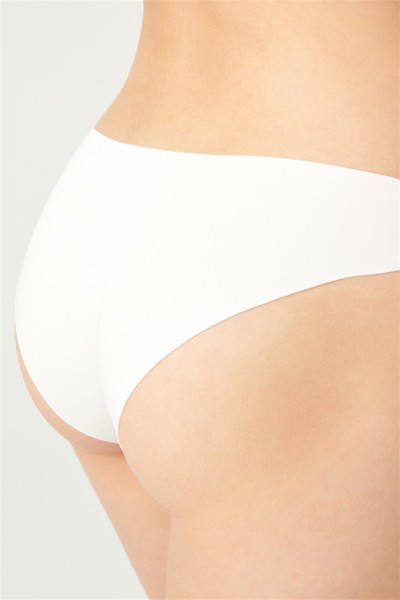 Krem CH0462 Klasik Basic Lazer Kesim Kadın Bikini Külot 183480